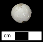This appears to be glazed stoneware marble - click on image to see larger view.